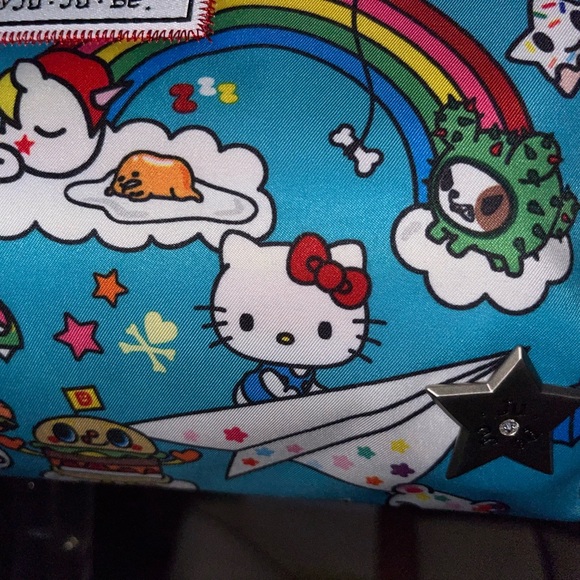 Tokidoki for hellosanrio by Ju x Ju x Be Bop Rainbow Cloud Zipped Baguette. RARE - Picture 2 of 9